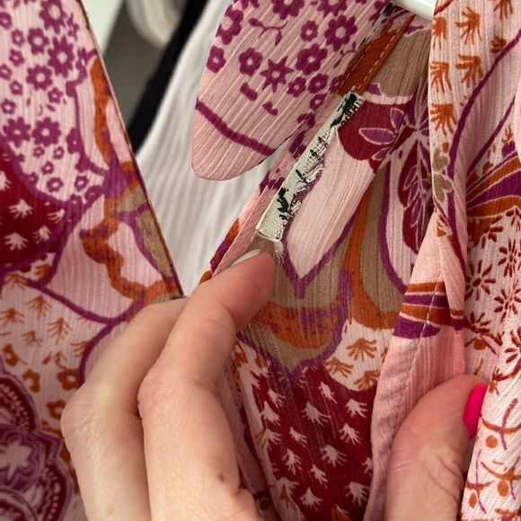 Free People Weekend In Montauk Pink Floral Print Cropped Tank Top - Picture 8 of 8